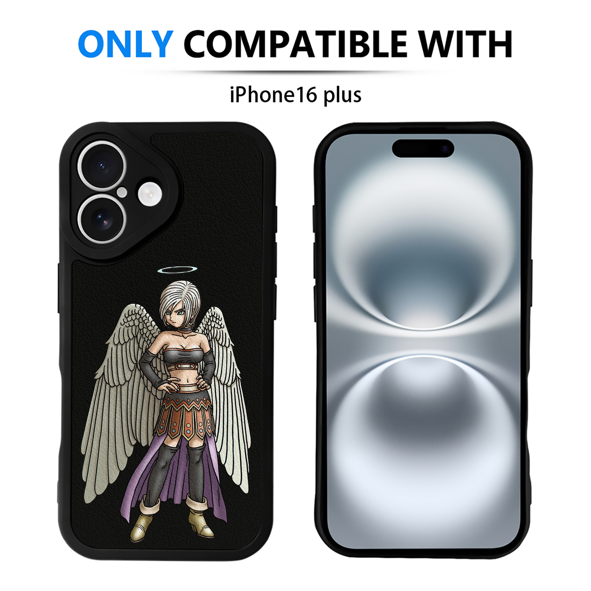 （画像用） ドラゴンクエスト Doragon Kuesuto Dragon Quest 【iPhone 16シリーズ対応】シリコンスマホケース（レザー調） 材質：シリコン